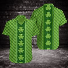 Irish Shamrocks Green Shirts These shirts are custom-made-to-order and handcrafted to the highest quality standards. Each shirt is constructed from a premium polyester blend that is ultra-soft and incredibly comfortable. Features a specialty high definition heat-dye application that ensures long lasting color vibrancy even after machine washing. Fabric is durable and resistant to wrinkles, shrinking and mildew. Each shirt is custom printed, cut and sewn just for you when you place your order - t Fitted Green Shirt With Sublimation Print, Green Fitted Shirt With Sublimation Print, Green Short Sleeve Shirt With Sublimation Print, Green Short Sleeve Shirt With All Over Print, Green Shirts, Green Shirt, Place Your Order, High Definition, Wrinkles