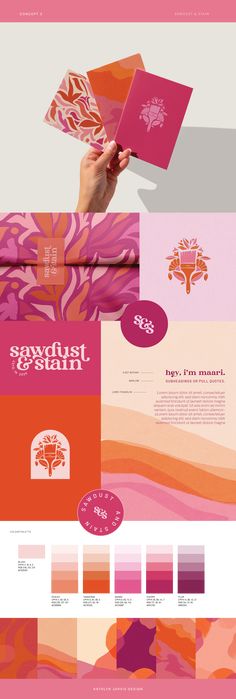 #Pink_Orange_Branding #Pink_And_Orange_Branding #Orange_Branding #Logo_Texture Website Themes Color Schemes, Retro Branding Design Visual Identity, Pink Orange Branding, Pink And Orange Branding, Retro Branding Design, Colourful Logo Design, Logo Graphiste, Orange Branding, Logo Texture