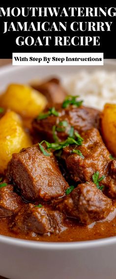 Image for Mouthwatering Jamaican Curry Goat Recipe Curry Goat Recipe, Curried Goat Recipe, Jamaican Curry Goat, Goat Recipes, Jamaican Curry, Curry Goat, Curry Recipes, The Caribbean, Goats