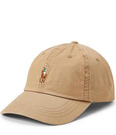 From Polo Ralph Lauren&#x2C; this cap features:classic baseball cap silhouetteRalph Lauren's signature multicolored Pony embroidered at the frontseamed billsix-panel constructionembroidered ventilating eyeletssweatband at the interior"Polo Ralph Lauren" embroidery and a buckled leather strap at the backshell is cotton/elastaneback strap is leatherspot cleanImported. Beige Six-panel Baseball Cap With Embroidered Logo, Beige Embroidered Logo Six-panel Baseball Cap, Beige Baseball Cap With Embroidered Logo, Beige Embroidered Logo Baseball Cap, Casual Beige Baseball Cap With Embroidered Logo, Casual Beige Embroidered Logo Baseball Cap, Beige Six-panel Hat With Embroidered Logo, Caps Outfit, Cap Men Fashion