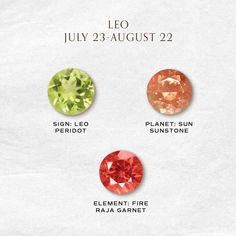 Introducing the Leo birth chart fringe necklace. This emblematic necklace showcases Leo sign gemstones that represent the energy of this zodiac sign for those born July 23-August 22. Leo gemstone is Mesa Verde Peridot, the ruling planet is Sun represented by Sunstone, and the element is Fire represented by Raja Garnet. Stones are ethically sourced and hand picked for color and quality. Our top grade zodiac gemstones measure .10cts, and the necklace has a total carat weight of .30cts. The chain i Leo Ring Zodiac Signs, Orions Belt Constellation, Leo Planet, Zodiac Gemstones, Leo Ring, Leo Energy, Leo Sun, Orion's Belt, Beautiful Stars