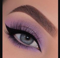 Lilac Eye Makeup, Evening Eye Makeup, Silver Makeup