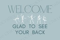 Dancing Skeletons, Halloween Celebration, Fete Halloween, Welcome Sign