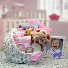 Girl Gift Baskets, Baby Photo Frames, Baby Receiving Blankets, Flannel Baby Blankets, Baby Shower Gift Basket, First Bank, Baby Talk, Baby Lamb