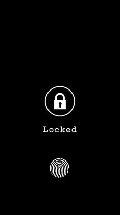 the lock icon is displayed on a black background with white text and fingerprints