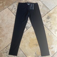 Basic Pl Leggings. New With Tags. Size Small Black Full Length Leggings For Spring, Black Elastic Leggings For Loungewear, Black Elastic Footless Bottoms, Black Stretch Casual Leggings, Casual Black Stretch Leggings, Casual Tight Black Bottoms, Black Footless Leggings For Loungewear, Black Tight Fit Pants For Loungewear, Fitted Black Casual Leggings