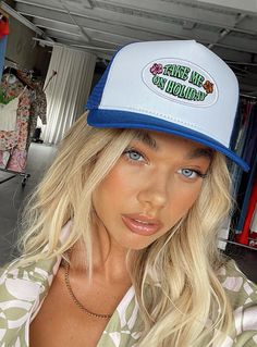 Trucker hat   Princess Polly Exclusive  80% cotton 20% polyester  Embroidered graphic on front   Mesh head panels at back   Snapback fastening   OSFM Trendy Caps, Fleece Dress, Sweatshirt Set, Wedding Mood, Loungewear Sets, Knit Sweatshirt, On Holiday, Curve Dresses, Casual Tank Tops