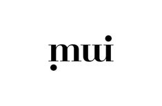 the word mui written in black on a white background