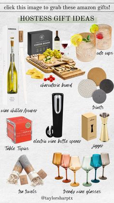 a poster with different types of wine and other things to buy from the store, including bottles