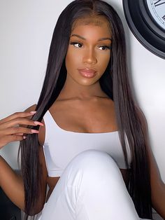 Hair Name: Lace Closure Wigs Hair Style: Straight Hair Hair Length: 8-32 inches Wig Weight: 200-320g/Wig (Depending on Lengths and Density) Color: Natural Color Density: 180% Lace Size: 5x5 Lace Closure Wig Cap Size: Medium, 22.5inch (Customize Size Service >) Quality: 100% Real Human Hair Wigs Last For More Than One Year Lace Swiss HD Lace Hairline Pre Plucked Shipment: DHL, FedEx, or UPS 3-7 Business Days ? Black With Blonde Highlights, Real Human Hair Wigs, Ombre Blond, Types Of Lace, Closure Wigs, Top Hairstyles, Wigs For Sale, Custom Wigs, Lace Closure Wig