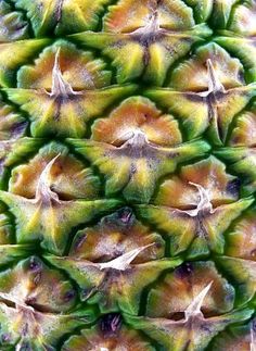 the top view of a pineapple fruit