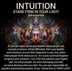 an image with the words, intention stand firm in your light and then you are able to