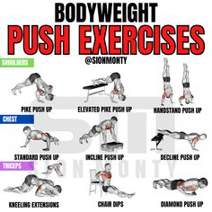 an exercise poster showing how to do push exercises