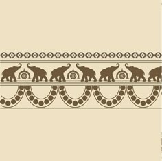 an elephant and giraffe line up against a beige background with black dots on the border