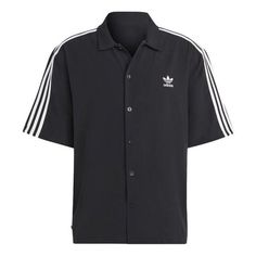 adidas originals Adicolor Classics Shirt 'Black' HS2074 Casual Summer T-shirt With Three Stripes, Sportswear Top With Three Stripes And Relaxed Fit, Three Stripes Relaxed Fit Sportswear Top, Relaxed Fit Sportswear Top With Three Stripes, Adidas Sportswear Tops For Summer, Casual T-shirt With Three Stripes Branding For Spring, Adidas Logo Athleisure Tops With Relaxed Fit, Adidas Summer Sportswear T-shirt, Sportswear Tops With Three Stripes For Streetwear