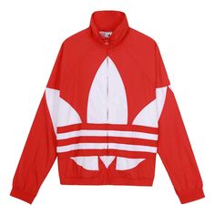 Adidas originals Bg Trefoil TT Large logo Sports Jacket Red FM9891 (Men's/Gift to Boyfriend) Gift To Boyfriend, Adidas Fashion, Sports Logo, Sports Jacket, Red Jacket, Adidas Originals, Adidas, ? Logo, Sports