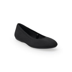 These cute Sonya women's ballet flats from Croft & Barrow are sure to quickly become your new favorite pair of shoes!Click this FOOTWEAR GUIDE to find the perfect fit and more! These cute Sonya women's ballet flats from Croft & Barrow are sure to quickly become your new favorite pair of shoes! Click this FOOTWEAR GUIDE to find the perfect fit and more! FEATURES Removable eco foam insole Non-skid outsoleDETAILS PU upper Micro fabric lining TPR outsole Open toe Pull-on Foam footbed Heel height: 0. Spring Black Synthetic Ballet Flats, Black Ballet Flats With Removable Insole Medium Width, Comfortable Black Slip-on Ballet Flats, Black Closed-toe Ballet Flats With Cushioned Footbed, Black Synthetic Slip-on Ballet Flats, Women's Ballet Flats, Womens Ballet Flats, Croft & Barrow, Ballet Flats