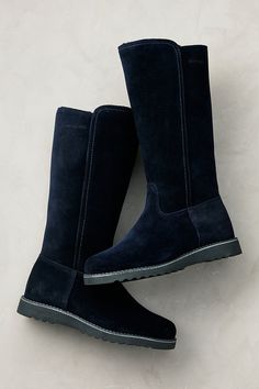 On drizzly fall days, reach for these classic beauties, built to withstand all kinds of weather while embodying rustic elegance. Made from water-resistant Italian suede and other water-resistant materials such as sealed stitches and seams, the Olivia calf-length boots are fully lined with genuine shearling for warmth and moisture-wicking comfort. Inner side YKK zippers and well-constructed supportive layers keep you on your feet with ease, hour after hour. Waterproof Suede Boots, Calf Length Boots, Business Travel Bag, Waterproof Leather Boots, Work Fits, Resort Outfit, Fall Days, Beautiful Boots, Rustic Elegance