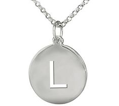 Cut out a little time for showing off your personal style with this initialed necklace. Sterling Silver Initial Necklace With Cable Chain, Sterling Silver Initial Pendant Necklace With Cable Chain, Sterling Silver Pendant Initial Necklace With Cable Chain, Silver Monogram Charm Necklace With Initial Pendant, Silver Monogram Initial Pendant Charm Necklace, Silver Initial Necklace With Cable Chain As Gift, Sterling Silver Monogram Initial Pendant Charm Necklace, Silver Monogram Initial Necklace For Everyday, Silver Cable Chain Necklace With Initial Pendant