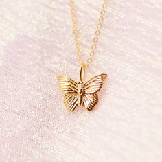 Soar to new heights with a necklace made to remind you that bright and beautiful things are coming your way. This softly textured gold vermeil butterfly pendant with open wings prompts the gentle reminder to give yourself time to grow. Shop the Butterfly Collection Yellow Gold Butterfly Charm Pendant Necklace, Gold Plated Butterfly Necklace For Gift, Delicate Yellow Gold Butterfly Charm Necklace, Gold Butterfly Charm Necklace For Everyday, Gold Butterfly Charm Necklace For Gift, Yellow Gold Butterfly Charm Necklace For Gift, Yellow Gold Butterfly Charm Necklace As Gift, Gold Butterfly Necklace For Everyday Wear, Yellow Gold Charm Necklace With Butterfly For Gift