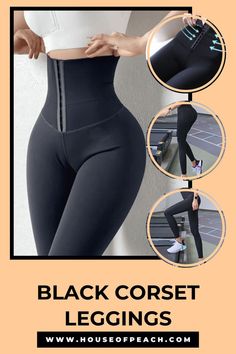 Black corset leggings from the new corset leggings range. These waist slimming and bum enhancing leggings are High Waisted and feature a corset waistband to accentuate your curves. It’s like wearing a pair of leggings with a waist trainer! Corset Leggings, Black Corset, Waist Trainer, Slim Waist, Black