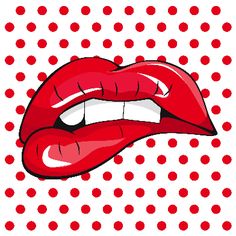 a woman's mouth with red lips