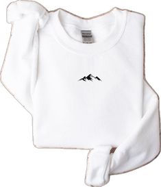 White T-shirt With Embroidered Text For Winter, White T-shirt With Embroidered Graphics For Winter, White Embroidered Graphic T-shirt For Winter, White Embroidered T-shirt For Winter, Winter White Embroidered Tops, White Embroidered Winter Tops, White Winter Top With Embroidered Text, White Embroidered Text Top For Winter, White Embroidered Top For Winter