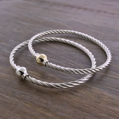 Cape Cod Twist Single Ball Bracelet Cape Cod Bracelet, Cape Cod Jewelry, Mens Cape, Gold And Silver Bracelets, Ball Bracelet, Charm Necklace Silver, Gold Bead Bracelets, Jewelry Outfit, Jewelry And Accessories