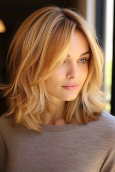 Shoulder Lenght Haircut Girl, Hair Cut 2024 Girl Medium, Shoulder Length Hair Long Bangs, Short Hair Styles For Long Face Shape, Shoulder Length Hair With Curls, Women’s Hair Cuts Medium, Front Layers Medium Hair Face Framing Shoulder Length, Face Framing Layers Shoulder Length Hair, Medium Length Haircut Long Face