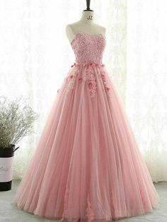 Pink Sweet 16 Dress, Dresses Sweet 16, Cotillion Dresses, Pink Sweet 16, Fancy Fashion, 16 Dresses, Dress Simple, Sweet 16 Dresses, Pink Tulle