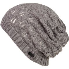 a knitted beanie is shown with the caption