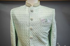 Misty Jade Embroidered Silk Sherwani Set The Misty Jade Embroidered Silk Sherwani Set is a luxurious and elegant take on traditional Indian formalwear. This exquisite ensemble is made with high quality silk and features a rich embroidery pattern for a timeless look. Perfect for weddings and special occasions. Misty Jade, Fancy Clutch, Embroidered Sherwani, Kids Wear Boys, Mens Sherwani, Kids Wear Girls, Block Print Saree, Fancy Gowns, Silk Thread Bangles