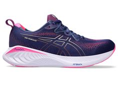 Women's GEL-CUMULUS 25 | Deep Ocean/Lilac Hint | Running Shoes | ASICS Asics Trail Running Shoes With Advanced Cushioning, Asics Trail Running Shoes For Running, Asics Trail Running Shoes With Cushioning, Asics Sneakers With Gel Cushioning For Marathon, Asics Sneakers For Workout With Arch Support, Asics Running Shoes For Marathon With Arch Support, Asics Sneakers With Arch Support For Workout, Asics Running Shoes With Air Max Cushioning For Training, Asics Workout Sneakers With Arch Support