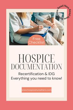 the front cover of a free checklist for hospital documentation