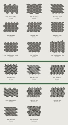 an image of different types of lines in the shape of squares and rectangles