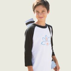 Boys' 3/4 Sleeve, 100% Cotton, Baseball-style Yoga Shirt. We recommend going up in size. White Raglan Sleeve Athleisure Top, White Raglan Sleeve Tops For Athleisure, Sporty Cotton T-shirt With 3/4 Sleeve, Casual White T-shirt For Yoga, White Casual T-shirt For Yoga, Casual White Yoga Tops, Yoga Tees, Yoga Shirts, Cool Kids