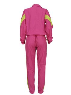 Material:95% Polyester.Features:Long sleeve. color block. zip-up. tops. long pants. tracksuits. two-piece outfits.Style:Casual/Sport. Run Small. Order One Size Up Pink Sportswear Tracksuit, Pink Tracksuit For Sports In Spring, Pink Spring Tracksuit For Sports, Pink Sportswear Tracksuit For Jogging, Pink Stretch Tracksuit Sportswear, Pink Stretch Tracksuit For Sportswear, Pink Athleisure Tracksuit For Jogging, Casual Pink Color Block Sets, Sporty Cotton Color Block Sets