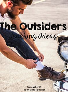 a man sitting on top of a motorcycle with the words, the outsides teaching ideas