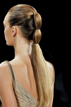 Futuristic Hair, Fancy Ponytail, Fun Ponytails, Puff Ponytail, Chic Ponytail, Runway Hair, Bubble Ponytail, Ponytail Hairstyles Easy, Ponytail Hairstyle