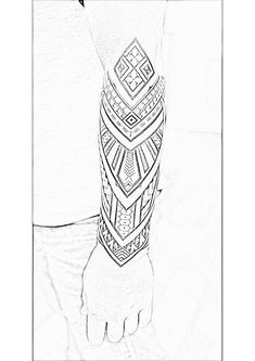 a black and white photo of a person with a tattoo on their arm