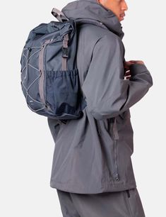 Introducing the sandqvist valley hike backpack in steel blue and navy! this badass backpack is made from ultra-tough 100% recycled nylon 420d mipan regen® robic so no worries about tears or scrapes. plus it's water-resistant thanks to that fancy dwr coating. and let's not forget the awesome gear loops cord detailing compressions straps side pockets removable hip belt and two-way rolltop and buckle closure. now that's what i call functionality. and the best part? it's expertly crafted from sustai Blue Nylon Backpack For Hiking, Blue Waterproof Functional Backpack, Functional Blue Waterproof Backpack, Blue Waterproof Backpack For Hiking, Blue Nylon Backpack For Adventure, Blue Outdoor Backpack With Water Bottle Pocket, Functional Blue Camping Backpack, Blue Functional Camping Backpack, Blue Functional Adventure Backpack