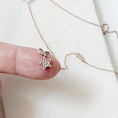 1/4” tiny star charms sterling silver with little cubic zirconia gems set inside. 16” chain. Perfect for layering! Dainty Pendant Necklace, Dainty Pendant, Tiny Star, Necklace Dainty, Star Charms, Star Necklace, Pendant Necklaces, Gold Jewelry, Cubic Zirconia