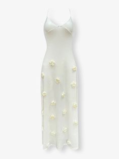 Introducing the maldives maxi dress, cut from premium fabric for a luxurious feel. Featuring intricate 3D floral detailing and a figure-enhancing silhouette, it's designed to sculpt and shape, delivering an hourglass allure. 2024 Wishlist, The Maldives, White Maxi Dresses, Premium Fabric, Floral Maxi, Floral Maxi Dress, Top Dress, Maldives, Dress Shop