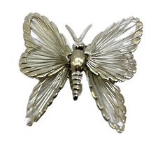 Vintage Sliver Tone Monet Butterfly Brooch Pin  | eBay Butterfly Brooch, Vintage Watches, Antique Jewelry, Brooch Pin, Vintage Antiques, Jewelry Watches, Building, Free Shipping, Best Deals