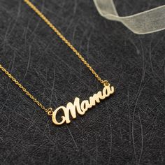 Handmade Mama Necklace gold, Silver Mom Necklace, Mothers Necklace 925 Sterling Silver, Gifts for New Mom, Mother's Day Jewelry, Silver name necklace for women * Material: High Quality Solid 925 Sterling Silver. * Necklace Length: 18 inches * Finish: Sterling Silver ∙ 18K Gold ∙ Rose Gold. * Hypoallergenic: Suitable for sensitive skin * All our jewelry is custom made by hand with care in our workshop. These necklaces beautifully catch the light and leave a gleaming impression! Energetic, unique, Baby Shower Gift For Mom, Mama Necklace, Mommy Baby, New Mom Gift, Mothers Necklace, Mom Necklace, Silver Gifts, New Mom, Jewelry Silver