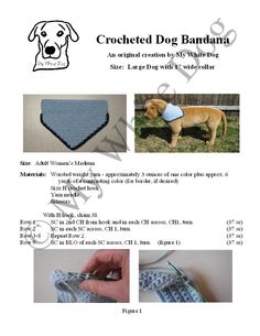 the instructions for crocheted dog bandana