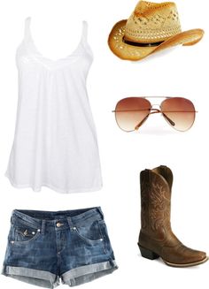 ☯☮✿✝ COUNTRY OUTFITS ★☯☮✝ Shorts And Cowboy Boots, Mode Country, Mode Rockabilly, Country Summer Outfit, Mode Tips, Fest Outfits