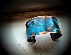 The Original Patina Cuff Blue Patina 1.25 Copper Cuff | Etsy Artisan Blue Cuff Bangle Bracelet, Artisan Blue Bangle Cuff Bracelet, Unique Blue Bangle Cuff Bracelet, Handmade Cuff Bracelet For Festivals, Artisan Handmade Blue Cuff Bracelet, Handmade Artisan Blue Cuff Bracelet, Artistic Patina Cuff Bracelet As Gift, Artistic Patina Cuff Bracelet Gift, Handmade Blue Cuff Bracelet