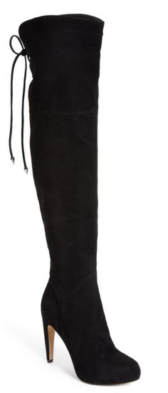 Fall must-have | svelte & sexy over-the-knee boots. Knee Boot, Boots Winter, Black Heel, Thigh High Boots