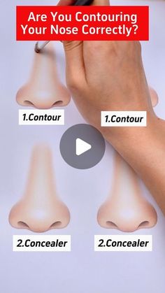 Contour Nose, Contour Tutorial, Nose Contouring, Makeup Lover, Makeup Brushes, Makeup Tips, Makeup Tutorial, Makeup Looks